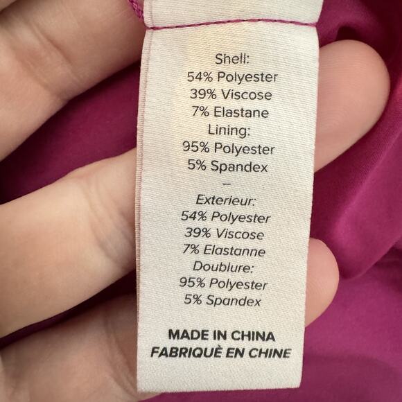 Cinq a Sept Alison Whipstiched Ponte Mini Dress Sz 4 Fuchsia Pink Stretch $395 - Picture 9 of 15